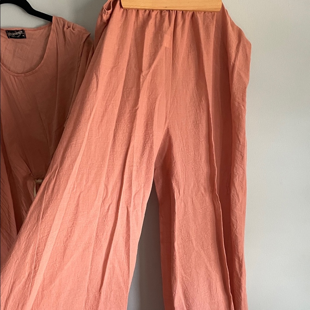 Peach Tunic and Wide Leg Pant Set - Picture 2 of 8